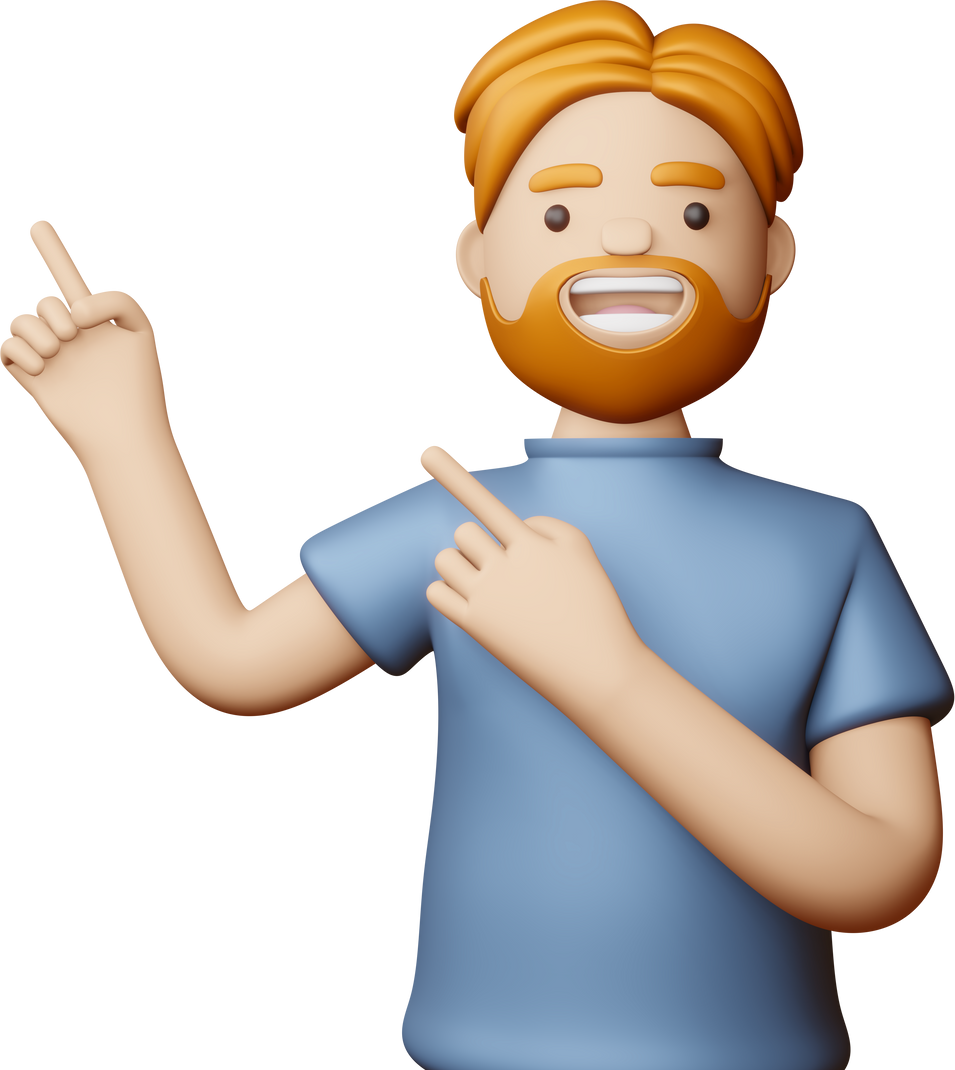 Man Pointing Fingers 